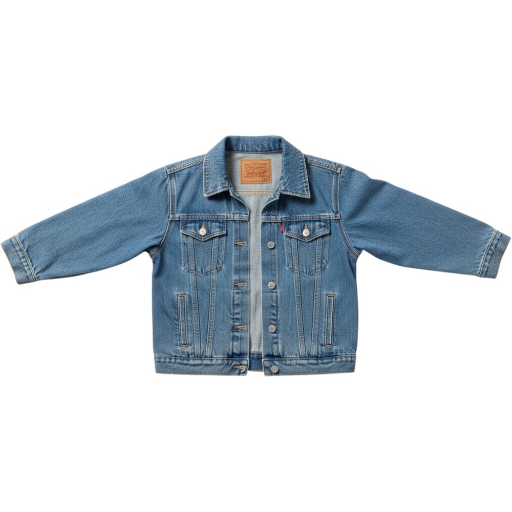 Levis Denim Trucker Jacket Kids L 12-13 Blue Classic Western Casual Outerwear